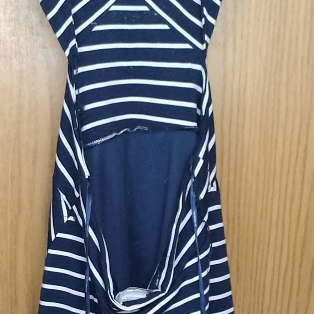 Maxi open back strip dress - Picture 4 of 4